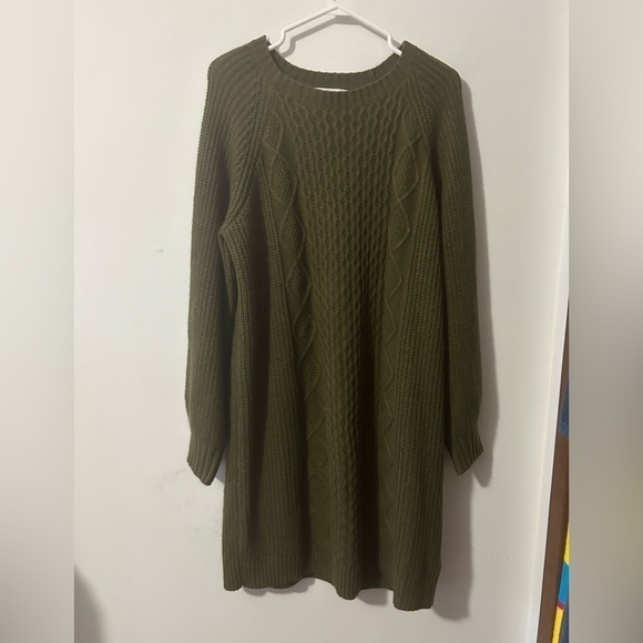 Joe Fresh Green  Knit Sweater Dress - Picture 1 of 3